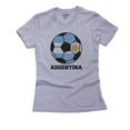 thumbnail image 1 of Argentina World Cup Football Soccer - Russia 2018 Women's Cotton Grey T-Shirt, 1 of 2