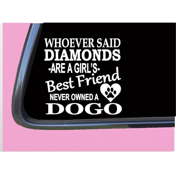 Argentine Dogo Diamonds TP 485 Sticker 6" Decal rescue dog hog hunting