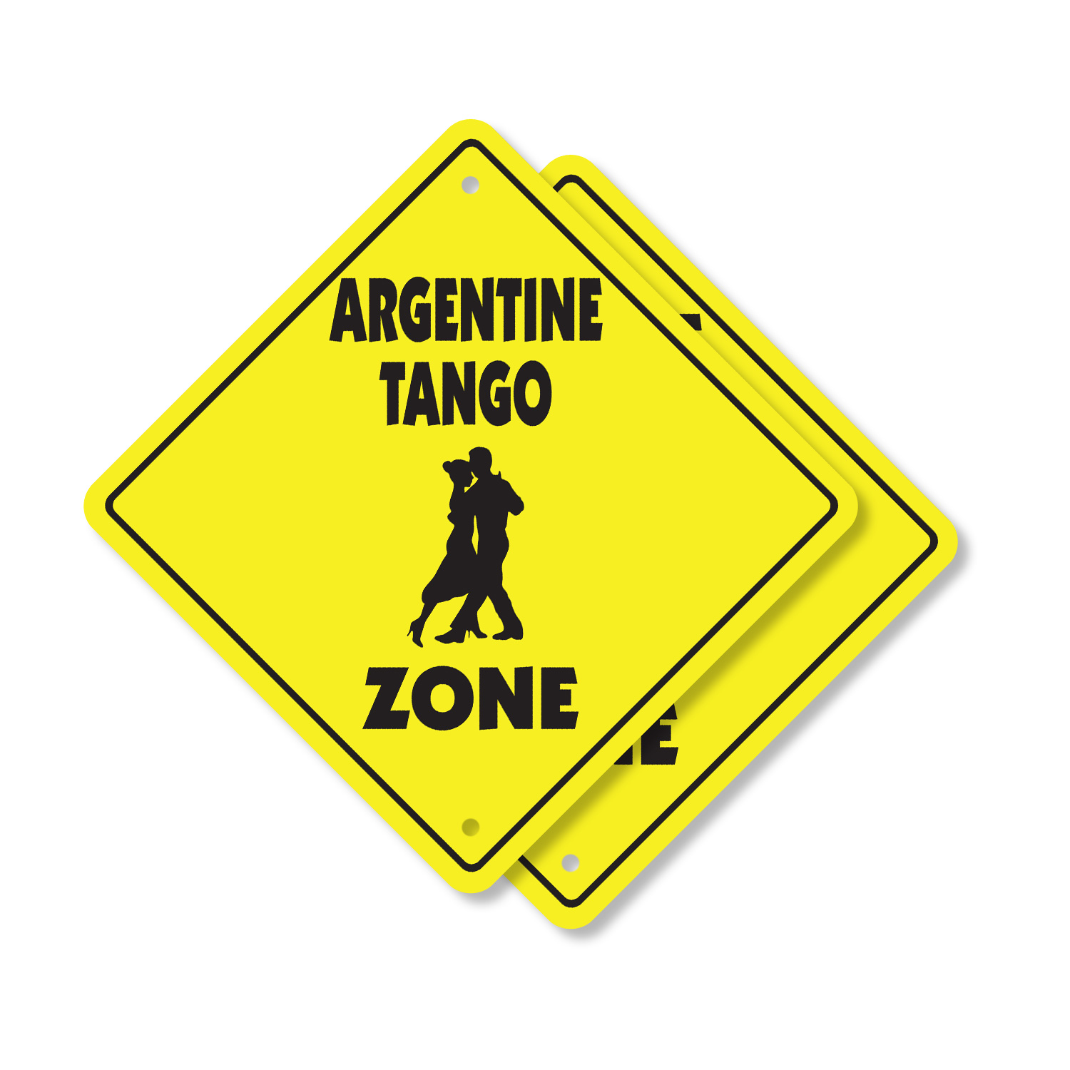 Tango Signs Argentine Tango (2 Pack) Plastic Crossing Sign - 10 Inch X 10 Inch Xing ...