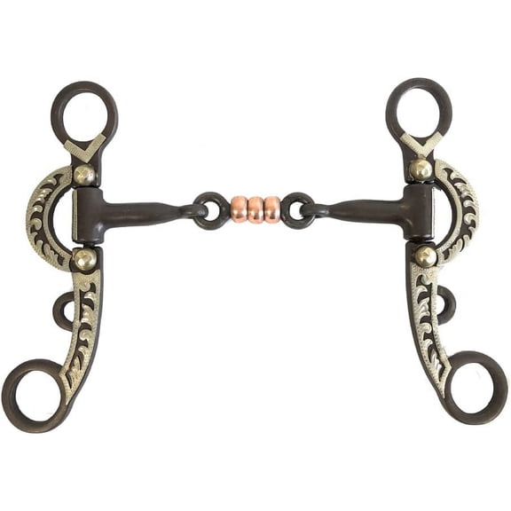 Argentine Three Piece Dog Bone Snaffle Bit, 5 in