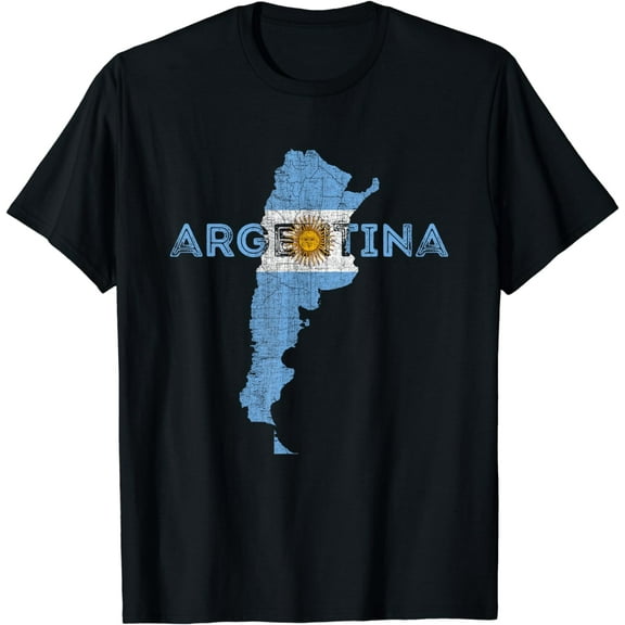 t-shirt Argentinian Map and Flag Souvenir - Distressed Argentina T-Shirt mens t shirt，black，women，funny，misfits，men，journey