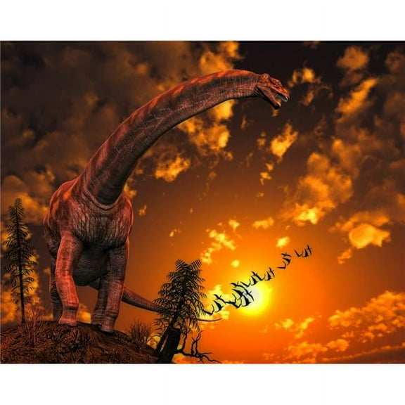 Argentinosaurus A Titanosaur Sauropod Dinosaur From Argentina. Argentinosaurus Lived During The Late Cretaceous Period. It is Among The Largest Known Dinosaurs Poster Print, 15 x 12