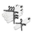 thumbnail image 1 of Argento Silver Plastic Cutlery Set - with White Napkin, Polka Dot Ribbon - 7 1/4" x 2" x 1 3/4" - 100 count box, 1 of 10