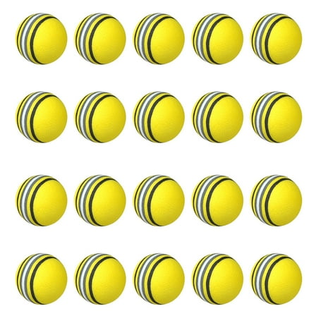 Arghm 20 Pcs Foam Sponge Balls, Stripe Design, Training Practice Balls for Sports & Activities