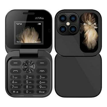 Arghm 2024 Mini Flip Mobile Phone - 2 SIM Card Foldable Cell Phone, Compact Display, Unlocked Flip Phone for Seniors and Simple Use