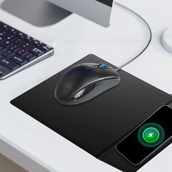 Arghm 5W Fast Charging Folding Mouse Pad - Multifunctional Wireless Charging Stand for Small Office Spaces, Perfect for Laptops and Enhanced Productivity