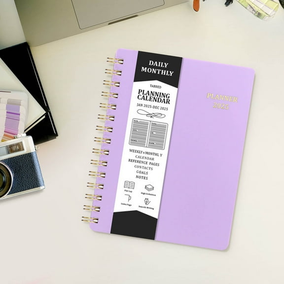 Arghm A5 Ring Binder Notepad – Loose Leaf Agenda Notebook with Hard Coil for Work & Study