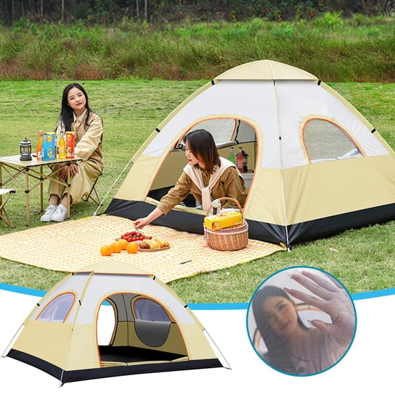 Arghm Automatic Tent,82.67x59.05x49.21in,Quick Open,Rain and Sun Protection,Two Doors and Two Windows,Camping Tent