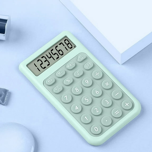 Arghm Calculator,8-Digit LCD Display,Pocket Size 4.3x2.4 Inch,Lightweight Portable,Office School Math Tool