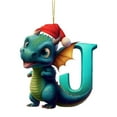 Arghm Dinosaur Baby Christmas Tree Ornaments Acrylic Flat Letter