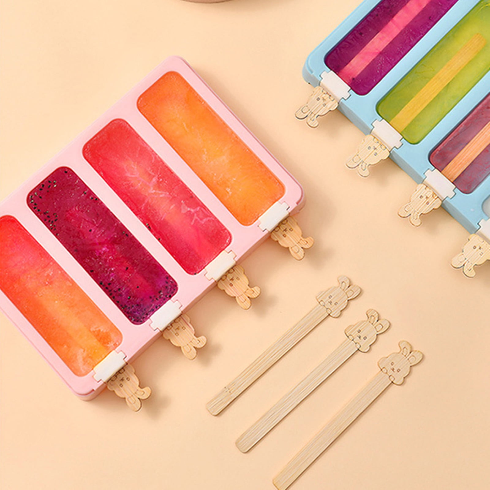 Arghm Disposable Ice Cream Sticks DIY Craft Tools for Kids, Coffee