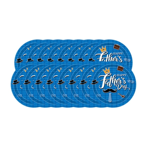 Arghm Father's Day Party Supplies,Birthday Celebration Decorations,16PCS 7 Inch Plates,Dinner Party Essentials