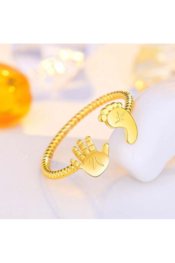 For Mother - You Are Going To Make A Wonderful Mama Ring,Adjustable,0.67x0.63 inch,Copper Gold Plated And Rose Gold-Plated Brass