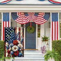 Arghm Garden Flag Independence Day,11.8x17.7 Inch Polyester,Outdoor Patriotic Decoration,Holiday Lawn Display,Courtyard Terrace Yard Decorations