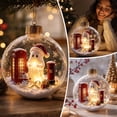 thumbnail image 1 of Arghm Glowing Christmas Ornament Mini Holiday Scene with String Lights - Festive Decor for Trees, Windows, and Tabletops - Perfect for Winter Celebration and Gifting, 1 of 7