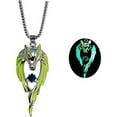 thumbnail image 1 of Arghm Glowing Wolf Necklace,2.2x1in Luminous Wolf Pendant,Retro Hip-hop Street Trendy Necklace, 1 of 4