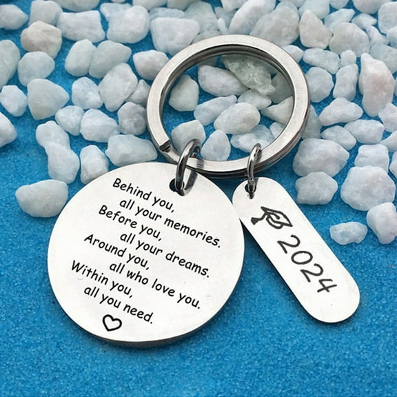 Arghm Graduation Gifts,Inspirational Keychain,Engraved Mantra Quote for Him and Her