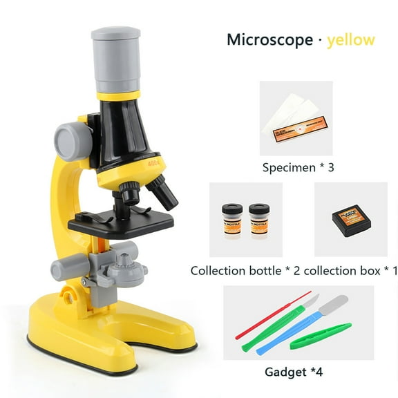 Arghm HD Biological Science Microscope for Kids – 100X, 600X, 1200X Magnification, Educational Toy for Children