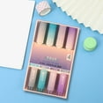 thumbnail image 1 of Arghm Highlighter Set 4pcs,Pink Green Purple Gradient Colors,Soft Tip Marker,Student Stationery,for Notes Highlighting Journaling Size 4.72x2.95in, 1 of 6