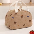 thumbnail image 1 of Arghm Insulated Lunch Bag Portable,Large Capacity 9.84in,Corduroy Bento Box,Office Student Food Carrier, 1 of 6