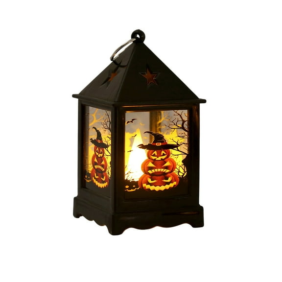 Arghm LED Pumpkin Halloween Light Handheld Lantern,4.13 Inch,Indoor Outdoor Decoration,Battery Powered Prop