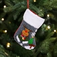 thumbnail image 1 of Arghm Linen Christmas Stocking Fireplace Hanger,12.2 Inch Gift Bag Decor,Burlap Holiday Sock Pendant, 1 of 6