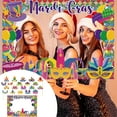 thumbnail image 1 of Arghm Mardi Gras Photo Booth Props,21Pc Disposable Masks 9.84x7.87in,Carnival Party Decorations,Gold Green Theme Accessories,Birthday Wedding Themes, 1 of 6
