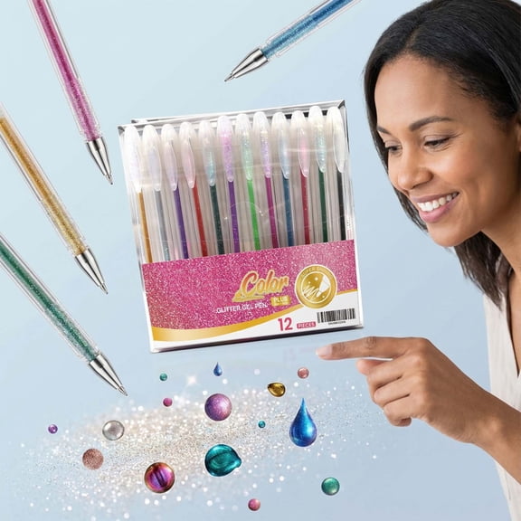 Arghm Metal Flash Coloring Pen - Metallic Effect for Adult Coloring, Smooth Brushstrokes, Quick Drying, Ideal for Paper, Wood & More, Perfect for Stress Relief and Creative Projects