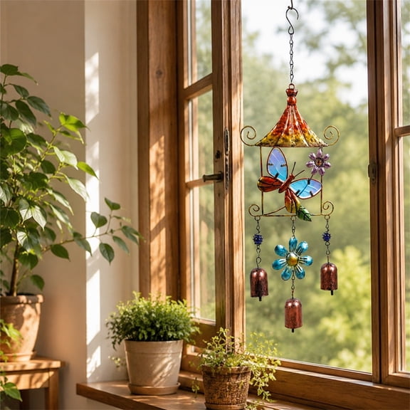 Arghm Metal Wind Chimes for Garden - Vintage Iron Hanging Decor for Patio, Porch, and Outdoor Spaces - Perfect Housewarming Gift
