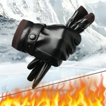 Arghm Motorcycle Gloves,Leather,Winter,Windproof,Snowproof,Cotton,Black,Rainproof,Scooters,ATVs,Snowmobiles