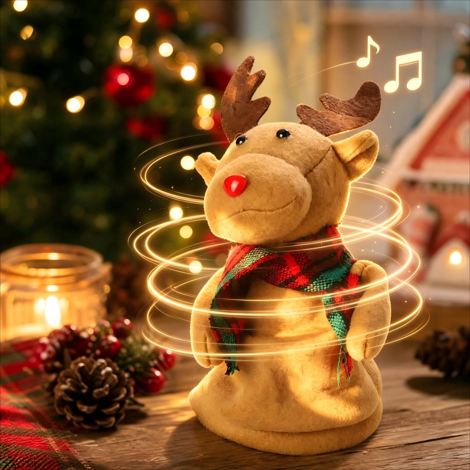 Singing Deer Head Decor with Music and Motion