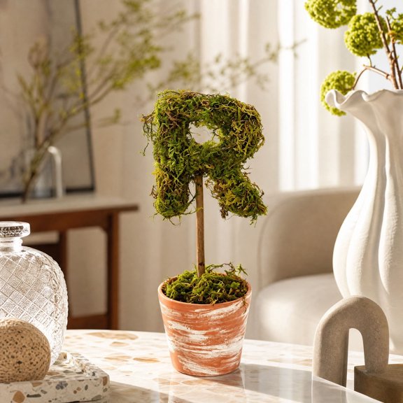 Arghm Personalized Alphabet Shape Tabletop Ornament - Decorative Letter Display for Home, Parties, and Events - Unique Rustic Style Home Decor