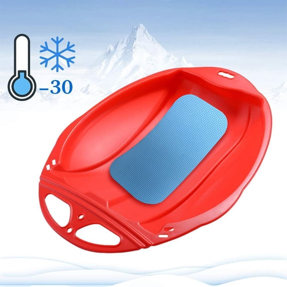 Arghm Plastic Sledges,Ski,Snowboard,Sandboard,Adults Children,18.9X16.54X3.35in,PE,Sunk Seat,Lightweight,Portable,Non-slip