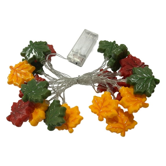 Arghm Pumpkin Maple Leaf Light String,Thanksgiving Lantern,118in Battery Operated,Fall Garland Decor