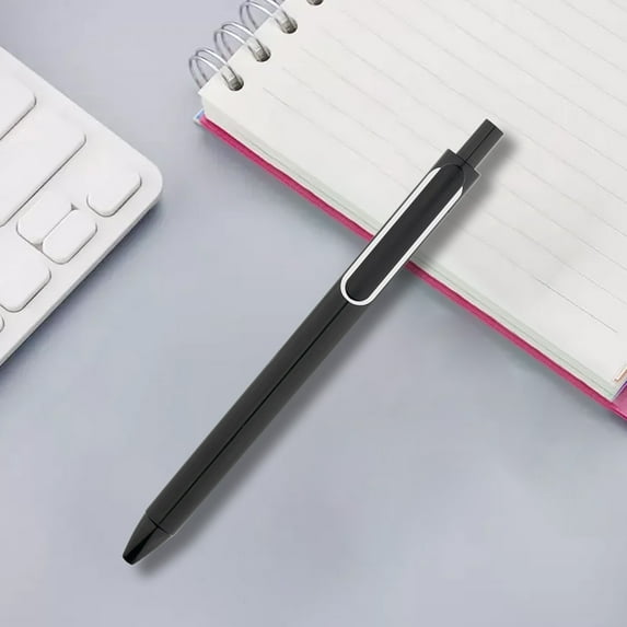 Arghm Push Button Ballpoint Pen 0.5mm Fine Tip,Carbon Fiber Design,Office Writing Supplies,Smooth Gel Ink Pens for Professionals (5.7in)