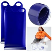 Arghm Snow Sled Board,Plastic,18.1X53.9 inch,Outdoor Winter,Skiing,Grass,Sand Board,Adult,Kid,Gift,2 Pieces