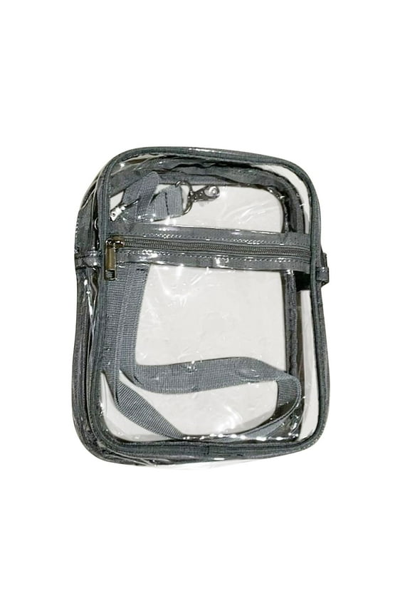 Stadium Approved Clear Crossbody Bag,PVC Transparent Shoulder Tote,Safe Travel Gear Bag,Easy Security Check,Unisex Design