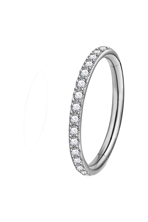 Titanium Nose Rings,Hoops,Septum Rings,Hinged Segment Ring,Lip Ear Piercing Earrings,1.2mm Thickness,8/10/12/14mm Inner Diameter for Sensitive Skin