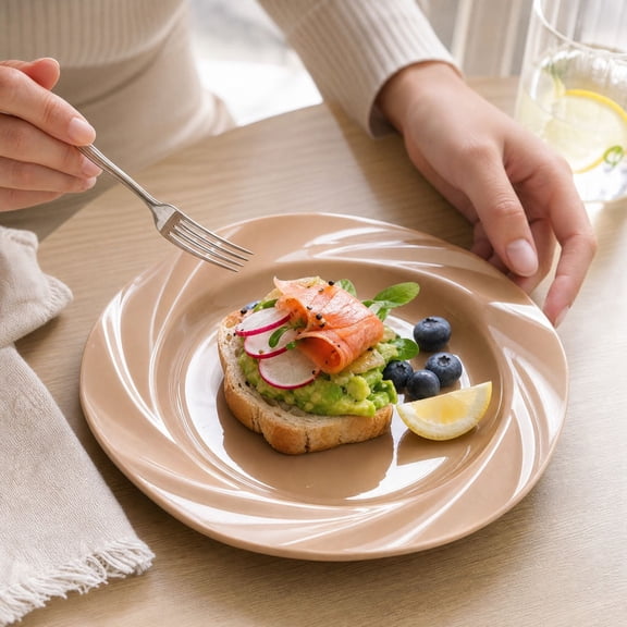 Arghm Versatile Breakfast Snack Plates for Appetizers, Desserts, and Pasta - Elegant, Easy-to-Clean Fruit Platter for Home Gatherings