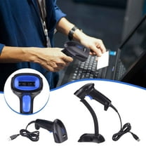 Arghm YHD-1100C 1D Wired Red Light Barcode Scanner with Stand,CCD Scanner,Super Scan Depth,Multi-language Support