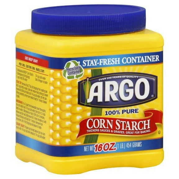 Argo 100% Pure Corn Starch 16 oz (Pack of 3)