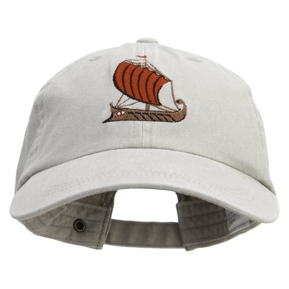 Argo Boat Embroidered Pigment Dyed Wash Cap - Putty OSFM