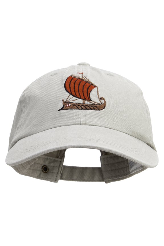 Argo Boat Embroidered Pigment Dyed Wash Cap - Putty OSFM