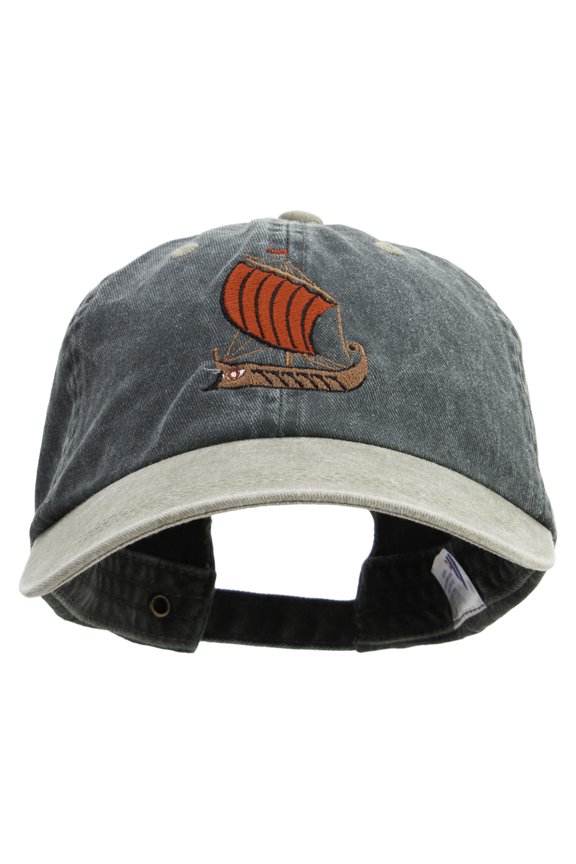 Argo Boat Embroidered Pigment Dyed Wash Cap - Spruce Khaki OSFM