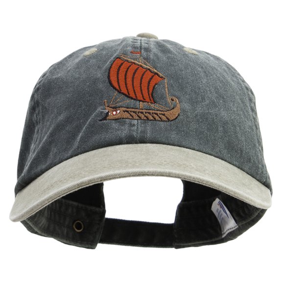 Argo Boat Embroidered Pigment Dyed Wash Cap - Spruce Khaki OSFM