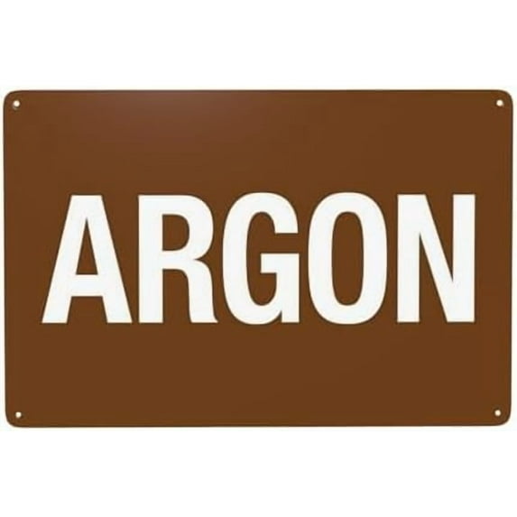 Argon Warning Signs, Construction Metal Signs for Home Business Outdoor Indoor Road Yard Garage Street Wall Caution Custom Decor 12 x 8 Inches