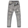 thumbnail image 1 of Argonaut Nations Men  Skinny Fit Denim Ripped Jeans (Grey), 1 of 2