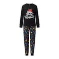 thumbnail image 1 of Argulvti Family Matching Christmas Pajamas Set Letter String Lights Print Holiday Pajamas Sleepwear Dad Mom Kids PJs, 1 of 9