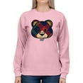 thumbnail image 1 of Argyle Bear Vibes - Classic Plaid Emoji Design Women's Sweatshirt, 1 of 4