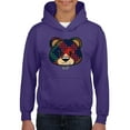 thumbnail image 1 of Argyle Bear Vibes - Classic Plaid Emoji Design Youth's Hoodie, 1 of 4